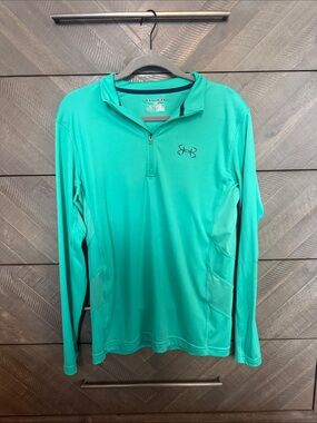Under Armour Aqua Green Quarter-Zip Training Top